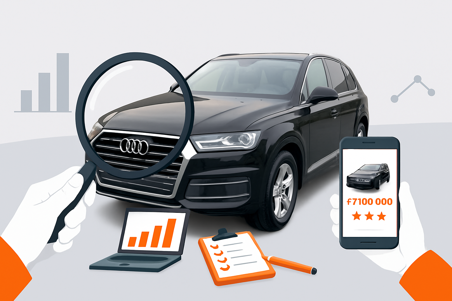 アウディ Ｑ７の買取相場推移イメージ