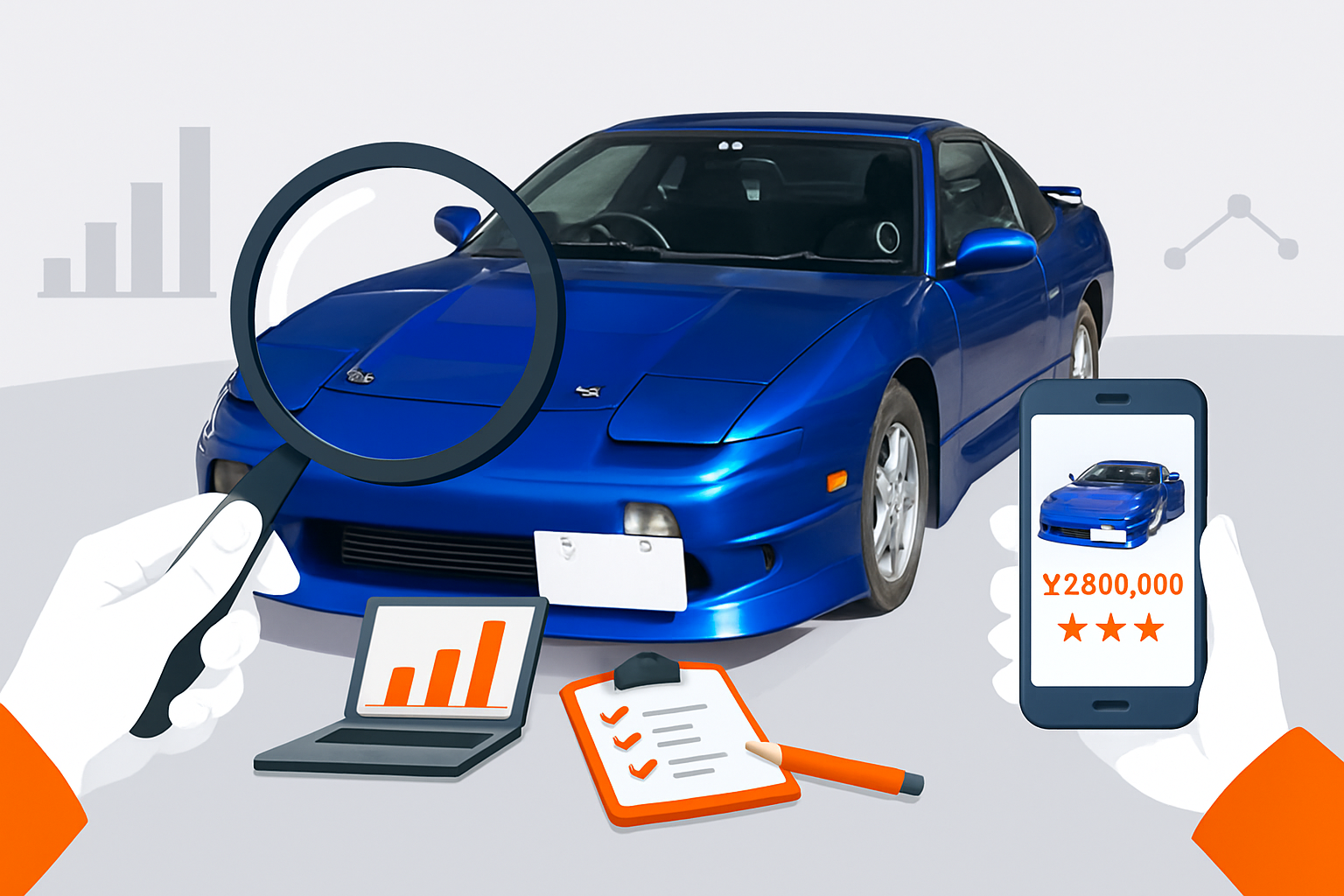 １８０ＳＸの買取相場推移イメージ