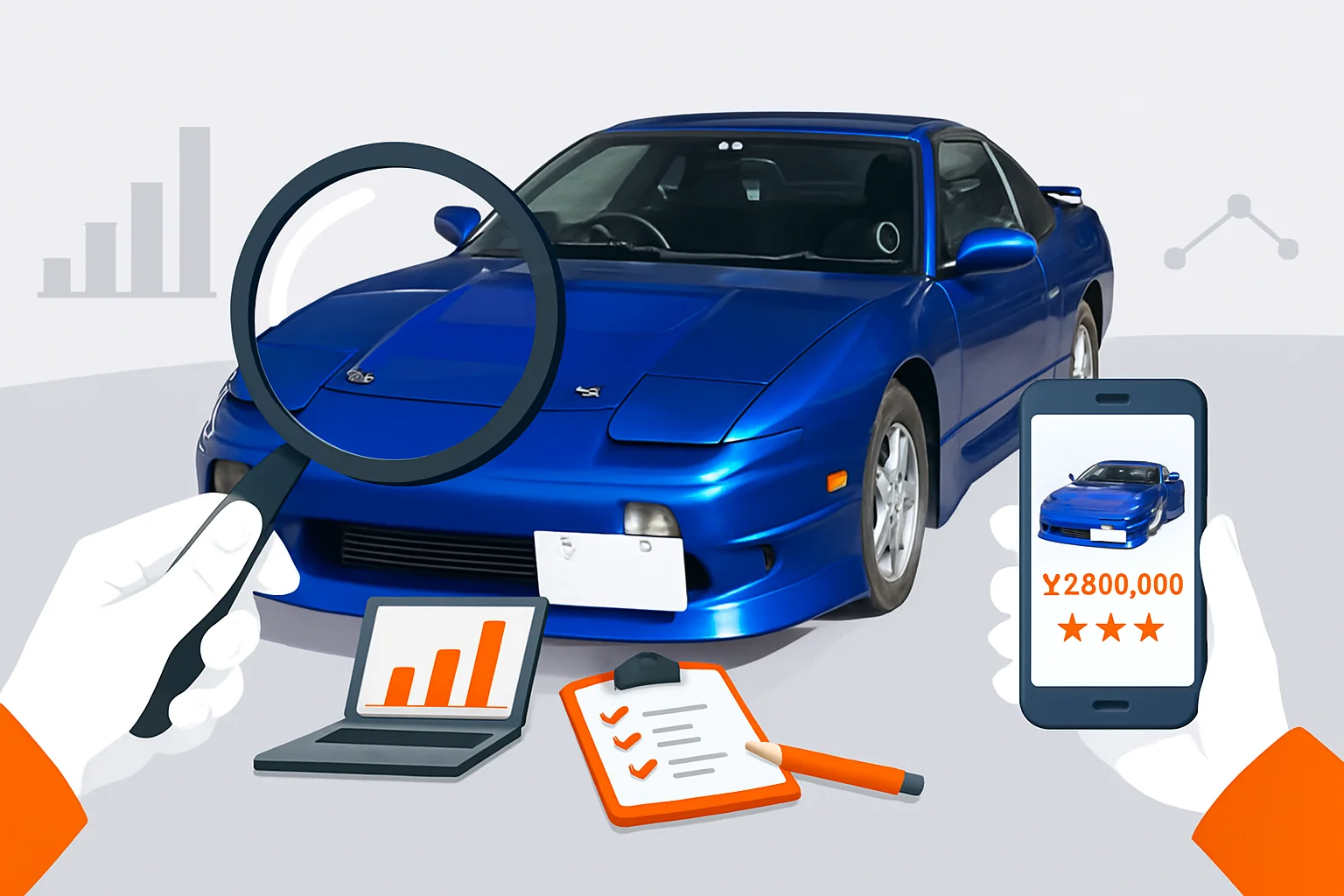 １８０ＳＸの買取相場推移イメージ