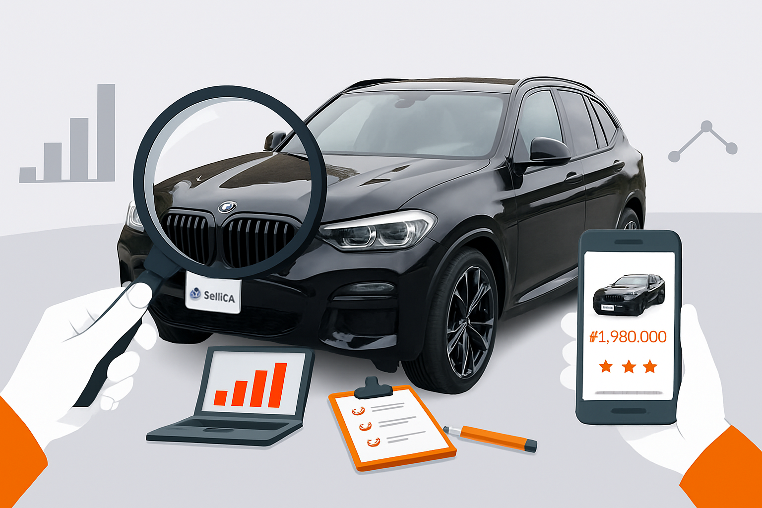 BMW Ｘ３の買取相場推移イメージ