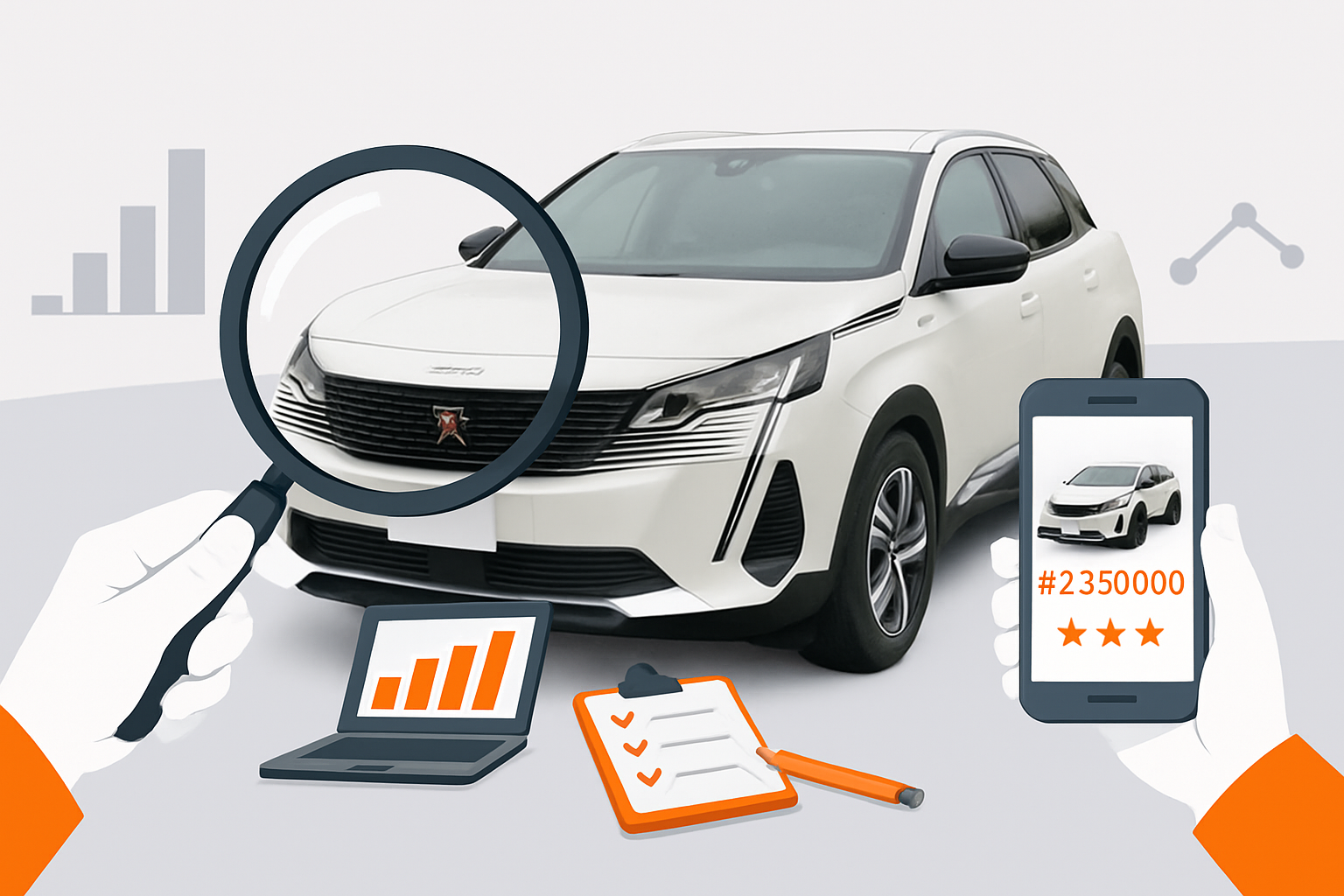 プジョー ３００８の買取相場推移イメージ