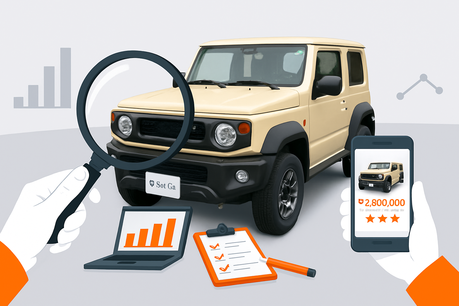 ジムニーシエラの買取相場推移イメージ