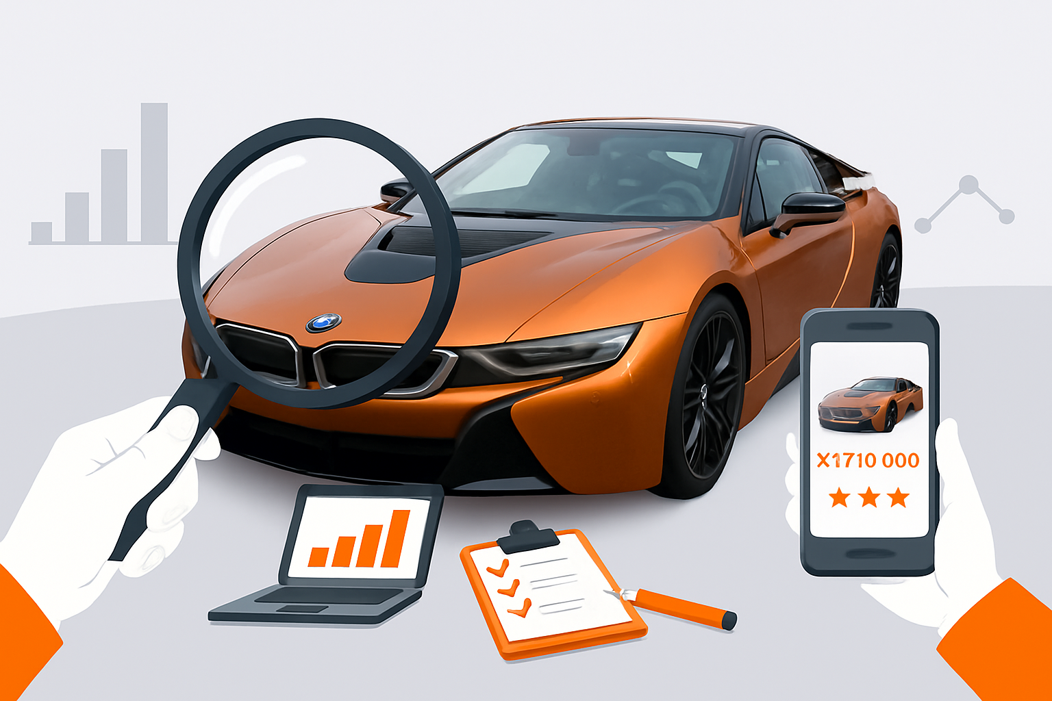 BMWの買取相場推移イメージ